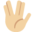 vulcan salute, medium-light skin tone